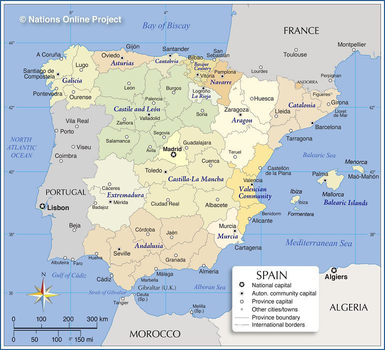map of spain