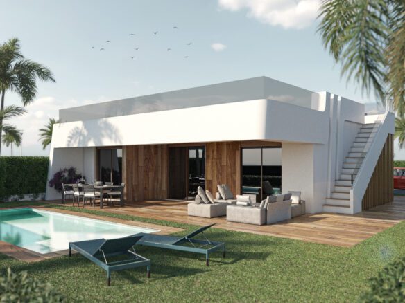 For sale new villas next to golf resort in Murcia.