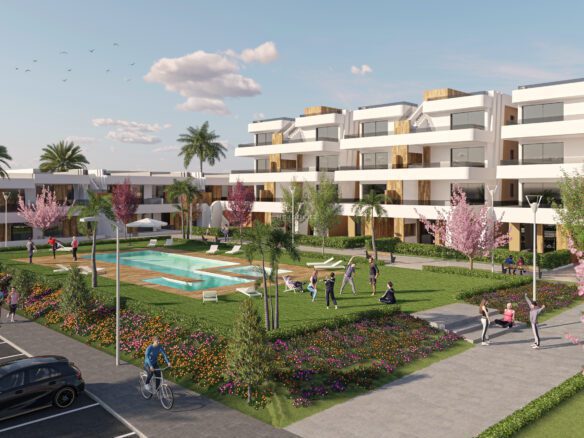 For sale new bungalows in Alhama de Murcia.