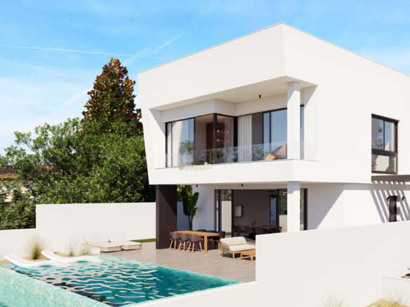 Luxury villa for sale with infinity pool in Pinar de Campoverde.