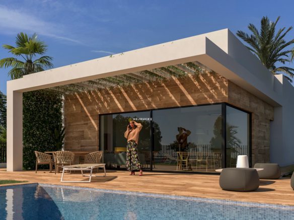 Modern villas in Los Alcazares golf for sale.