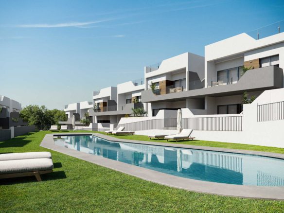 Modern bungalow apartments for sale in San Miguel de Salinas.